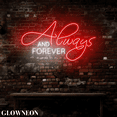 thumbnail image 4 of Glowneon Always And Forever Neon Light Up, Wedding Valentine Wall Art, 4 of 5