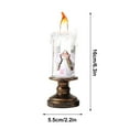 thumbnail image 3 of BGZLEU Christmas Musical Flameless Candle Lights Vintage Snowglobe LED Glitter Lantern with Santa Claus Scene USB/Battery Operated Lighted Water Glittering for Christmas Decoration, 3 of 8