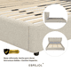 thumbnail image 5 of Cama King Size Banus Tapizada con Luz LED Touch | Cabecera Curva Moderna Premium en Tela Beige | Base y Cabecera Incluidas, 5 of 8
