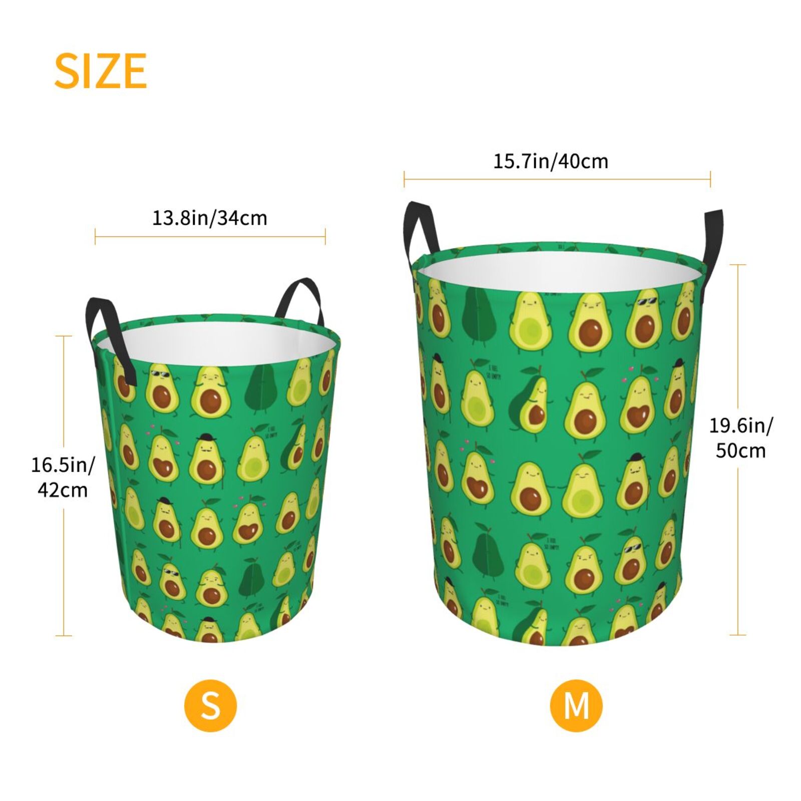 Large Laundry Basket with Handles - Cartoon Fruit 1 Kids Baby Dirty Clothes Laundry Hamper for Bedroom Aesthetic