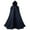 Blue, variant on COOLIK Medieval Hooded Cloak Renaissance Cape with Ruffled Shawl Collar Halloween Medieval Costume for Women Men Halloween Cosplay, Red