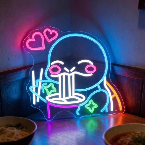UPONRAY Cartoon Style Neon Signs, 15.98"*14.96" Dimmable & USB-Powered LED Neon Light, Stylish Wall Decor for Bedroom, Party, Game Room, Man Cave, Bar