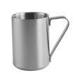 thumbnail image 4 of Taza de café Taza de leche de de acero inoxidable de doble pared Acabado cepillado Mango antideslizante portátil Taza de picnic multifuncional Plata 280ml perfecl Taza Senderismo, 4 of 8