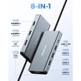thumbnail image 2 of Adaptador de doble monitor 8 en 1 RayCue para estación de acoplamiento USB C, 2 of 6