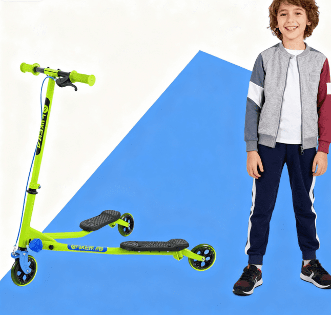 Yvolution Fliker Lift 3 Wheels Kids Drift Scooter, Wiggle Scooter