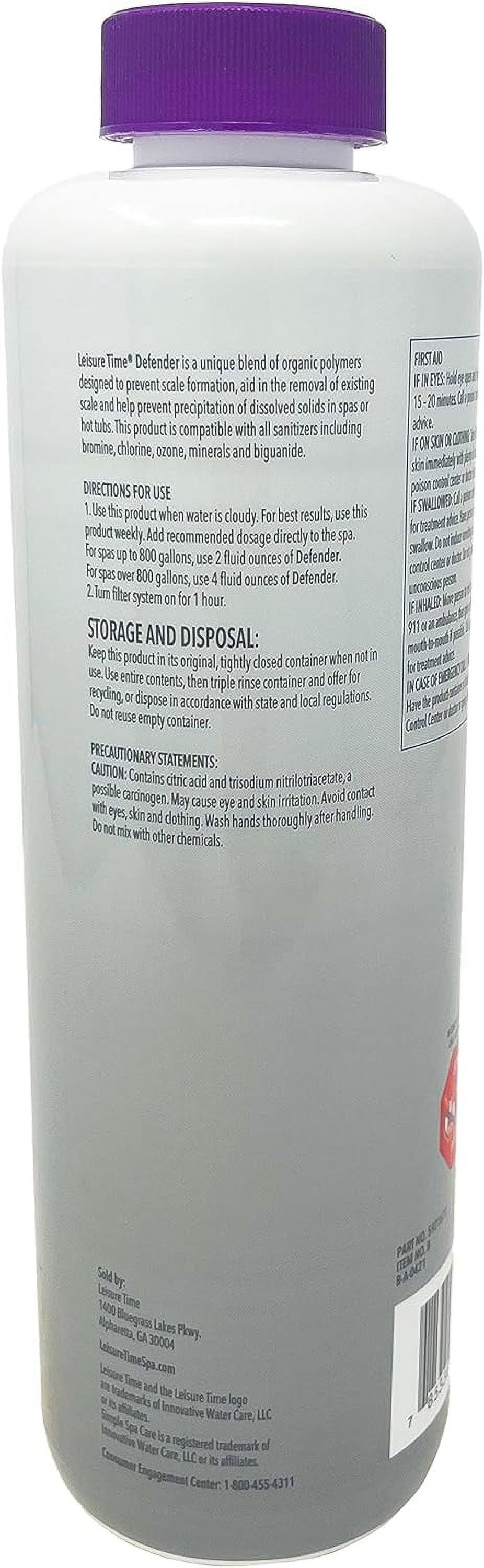 Leisure Time B-12 Defender for Spas and Hot Tubs 1 Quart 12 Pack