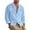 j-Sky Blue247, variant on LIIPEE Men Shirts Casual Long Sleeve Lapel Solid Color Linen Cardigan Shirt Male Loose Fit Fashion Buttons Tops Comfortable Breathable Soft Daily Shirts,Black,L