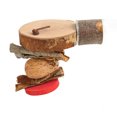 thumbnail image 1 of Round Wooden Stand Platform, Bite Resistant Natural Nutritious Bird Cage Perch Platform Screw Fixing  For Birds S, 1 of 8