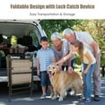 thumbnail image 5 of Costway Set of 4 Patio Folding Chairs Sling Portable Dining Chair Set w/ Armrest, 5 of 12