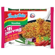 Indomie Mi Goreng Instant Stir Fry Noodles, Halal Certified, Hot & Spicy / Pedas Flavor (Pack of 30), 2.82 Ounce