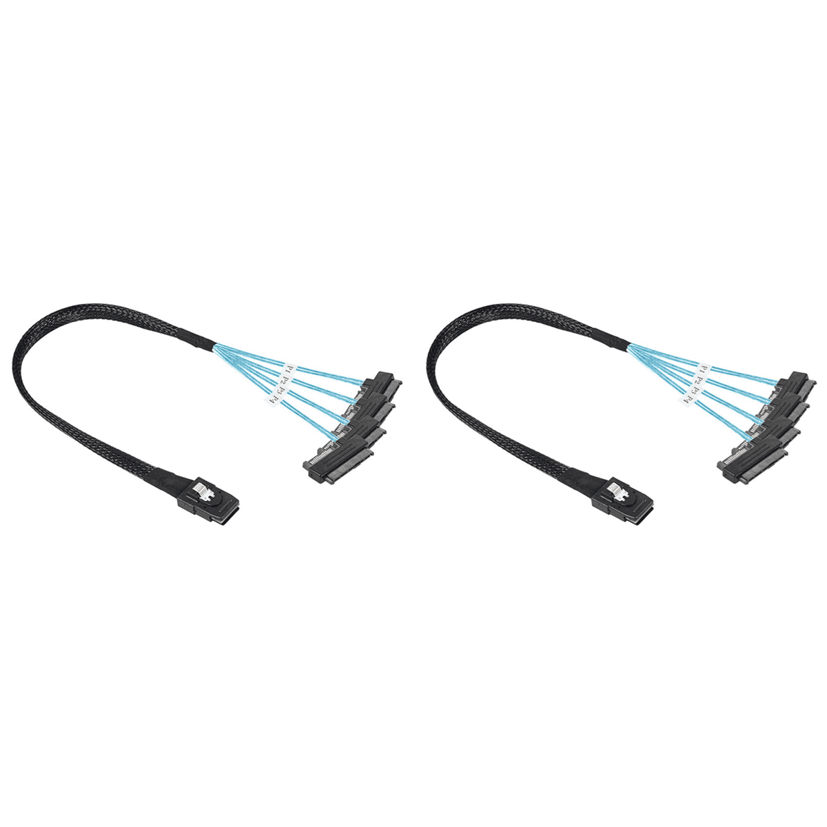 2X Mini Sas Sff-8087 to 4 Sff-8482 Server Array Card Hard Drive Data Cable Sata Power Cable 0.5m,2 x Mini Sas Sff-8087 To 4 Sff-8482 Cable