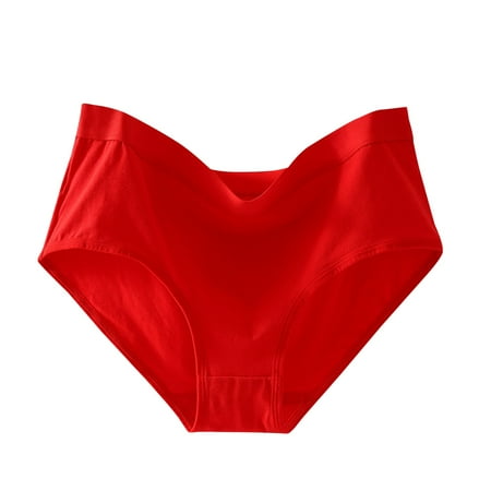 Hot Sale! WEANT Panties for Women Plus Size Large Size Underwear Solid Color Women s Pants Breathable Cotton Underwear Women s Red 6XL