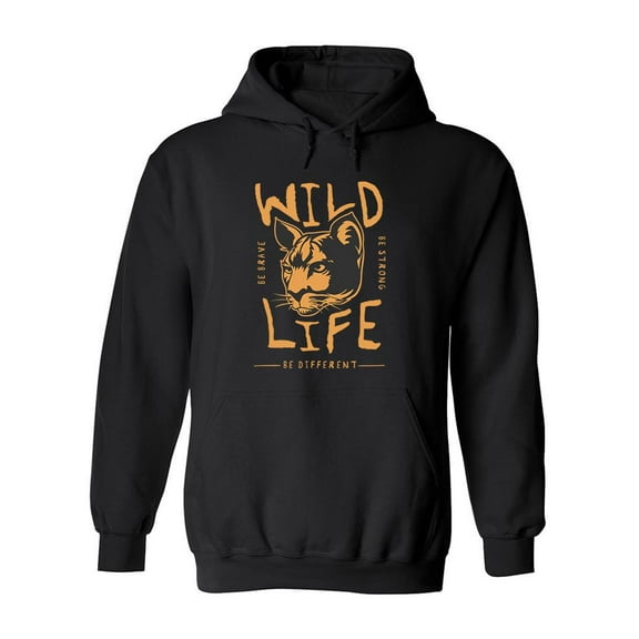 Wild Life Quote Hoodie Men -Image by Shutterstock, Male x-Large
