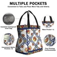 thumbnail image 3 of Pioneer Flower Floral Print Pattern Drawstring Lunch Bag Women - Drawstring Lunch Bag Insulated for Work Office - Stain-Resistant Large Lunchbags for Women with Multi-Pockets, 3 of 6