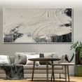 thumbnail image 4 of Large black wall art canvas black and white abstract line painting modern minimalist wall art contemporary textured wall art decoration,(41*81cm)16*32 Inches,Unstretched,Frameless, 4 of 4