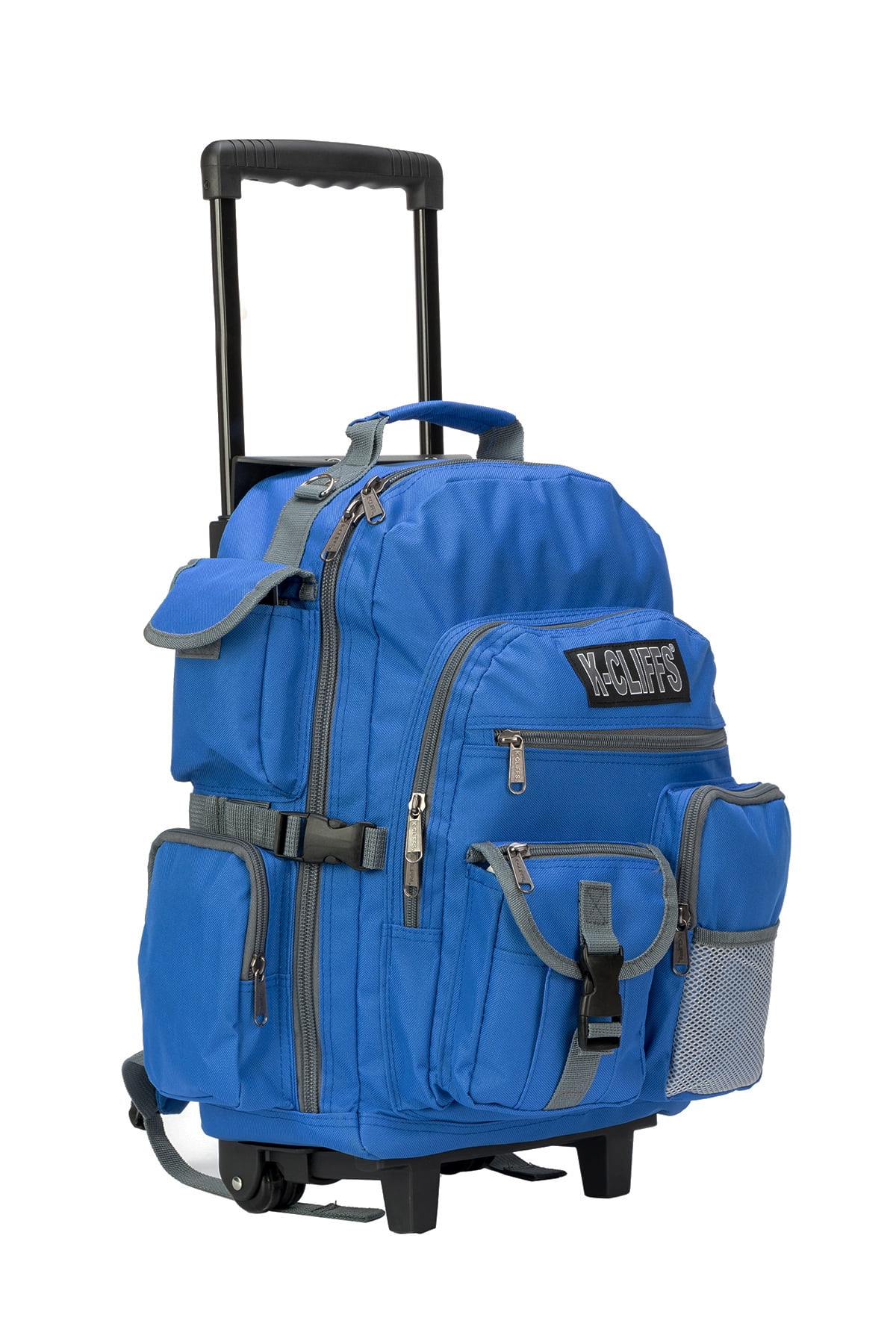 K-Cliffs Unisex 17" Heavy Duty Polyester Rolling School Backpack in Royal