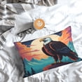 thumbnail image 3 of Salouo Cartoon Iceberg Bald Eagle Pattern Pillow Cases,1PC Pillow Covers with Envelope Closure Decorative Pillow Case for Bed Couch,Pillows Not Included-16"x24", 3 of 6