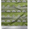 thumbnail image 1 of Soimoi Silk Fabric Leaves & Floral Block Print Fabric by The Yard 42 Inch Wide, 1 of 3