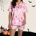 thumbnail image 2 of Yuncity Halloween Pajamas Women Comfortable Stylish Round Neck Pattern Fall Winter Loungewear Womens Pajama,S, 2 of 7