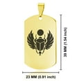 thumbnail image 2 of Stainless Steel Scarab Good Luck Charm Dog Tag Pendant Necklace, 2 of 3