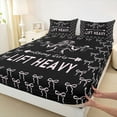 thumbnail image 3 of Feelyou Teens Lift Heavy Twin Sheet Sets, Cartoon Ribbon Bowknot Bedding, 3pcs, 3 of 7