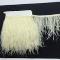 thumbnail image 3 of 1 yarda de plumas de avestruz teñidas para confección, iluminación, decoración y manualidades de ropa. Amarillo claro, 3 of 3