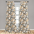 thumbnail image 5 of Ambesonne Leaves Curtains, Tropical Hawaiian Plantation, Pair of 28"x84", Champagne Multicolor, 5 of 5