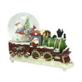 thumbnail image 3 of 9.5" Brown and White Santa Claus Driving Train Christmas Tabletop Decor, 3 of 3
