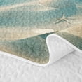thumbnail image 5 of Erosebridal Marine Starfish Shell Quilt King for Teens,Boys Girls Blue Underwater World King Coverlet Set, 5 of 7