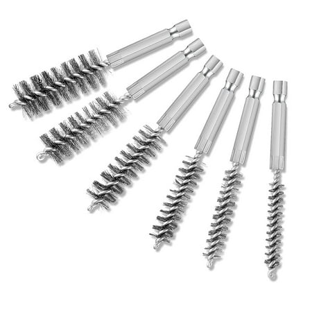 

6 Pieces of Drilling Brushes Twisted Wire Stainless Steel Cleaning