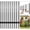 Black, variant on 8-Pack Metal Fence Posts with Anchor Plates, Heavy Duty Steel U-Channel Fence Stakes with Anchor Plates,No Dig Fence Post for Garden Yard
