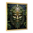 thumbnail image 2 of Designart "Ancestral Mask African" People Framed Wall Art - Global Green African Mask Entryway Framed Wall Art Print, 2 of 6