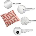 thumbnail image 6 of BANET  Pink Throw Pillow Cover Set of 2, Square Shapes Horizontal Image with Diamond Shapes Triangles Art Print, Decorative Square Covers for Couch Bed &amp; Sofa, Dark Coral and White 22x22in, 6 of 7