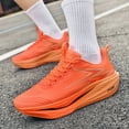 thumbnail image 6 of Men's Lightweight Arch Support Fashion Sneakers Breathable Shock-Absorbing Running Shoes Rebound Casual Walking Shoes Orange 8.5 US, 6 of 7