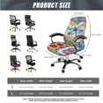 thumbnail image 5 of Xoenoiee Boho Mandala Dragonfly Pattern Office Chair Cover with Armrest Covers, Washable Rolling Desk Chair Cover Stretch Computer Chair Slipcovers for Swivel Chairs, Armchair, Boss Chairs, Small, 5 of 6