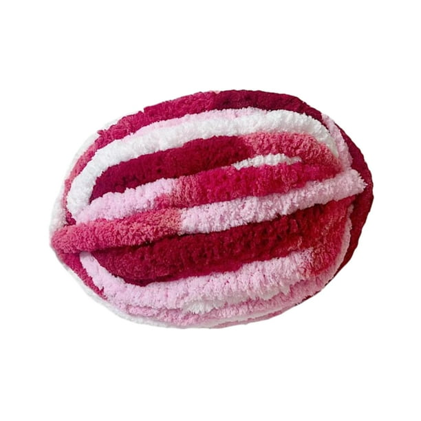 Hilo grueso y grueso, hilo de punto, hilo de poliéster de relleno suave para crochet, peso rosa rosa roja