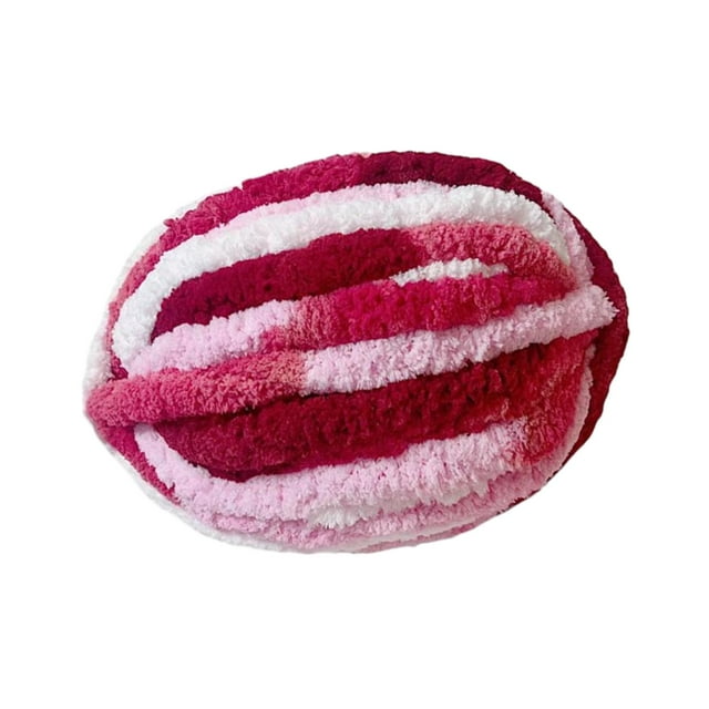 Fil Épais et Volumineux pour Tricotage à Bras, Fil pour Couverture, Tapis, Foulard Tricotés, Fabrication de Tapis, Rose Rose Rouge
