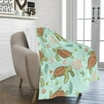 thumbnail image 3 of Cute Sea Turtles Throw Blanket, 50"x60" Super Soft Flannel Fleece Throw Blankets, Lightweight Cozy Fuzzy Blanket for for Couch Sofa Chair Bed Camping, 3 of 5