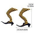 thumbnail image 2 of Halloween Witch Drop Garden Decoration, Purple and Black Striped Witch Legs for Potted Plants, Outdoor Yard Art and Seasonal Garden Ornaments, 1Pack Yellow, 2 of 3