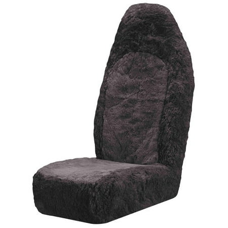 Sheepskin Bucket Seat Cover, Charcoal
