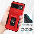 thumbnail image 2 of Funda para GANGXUN Google Pixel 8 - Soporte metálico, Función magnética, Rojo, 2 of 5