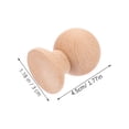 thumbnail image 2 of DEEPCRAFF 2-Pack Khaki Wood Post End Caps Hardwood Finials for Furniture and Home Decor Accents, 2 of 6