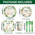 thumbnail image 2 of 168pcs Wild One Birthday Party Supplies Tableware Set - Safari Birthday Decorations Include Plates, Napkins, Cups, Cutlery, for Animal Jungle Theme Wild One Party Supplies | Serves 24, 2 of 5