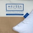 thumbnail image 5 of Melissa Linen Premium Goose Down Feather Pillow for Bed, Soft & Supportive, Queen Size, White, 5 of 8