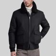 thumbnail image 2 of Men's Shearling Bomber Jacket with Faux Fur Collar, Zip Up Long Sleeve Thicken Warm Cargo Jackets with Pockets, 2 of 5