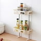 thumbnail image 3 of Cesta organizadora de ducha de 1/2/3 niveles para cocina, baño o inodoro, con ventosa. Beige de 3 niveles, 3 of 9