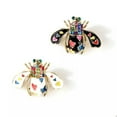 thumbnail image 2 of HOOUN Fashion Crystal Enamel Heart Bee Insect Brooch Pin Scarf Corsage Jewelry GifA:yq-White, 2 of 8