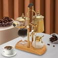 thumbnail image 2 of 15OZ Royal Belgian Belgium Balance Syphon Coffee Maker Siphon Brewer Golden, 2 of 17