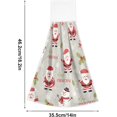thumbnail image 3 of Coolnut Cartoon Santa Claus Hanging Kitchen Towel with Loop, Two Piece Hand Towel Set, Absorbent and Durable, Suitable for Bathroom, Toilet, Gym Wash cloth, 3 of 7