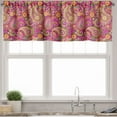 thumbnail image 3 of Ambesonne Paisley Valance & Curtain, Vivid Flowers and Dots, 55"x36", Multicolor, 3 of 6